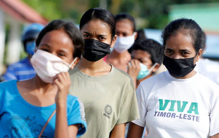 Timor Leste People Wearing Mask Wallpaper