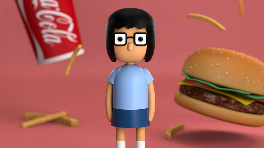 Tina Belcher From Bob's Burgers – Embracing Creativity In Clay Wallpaper