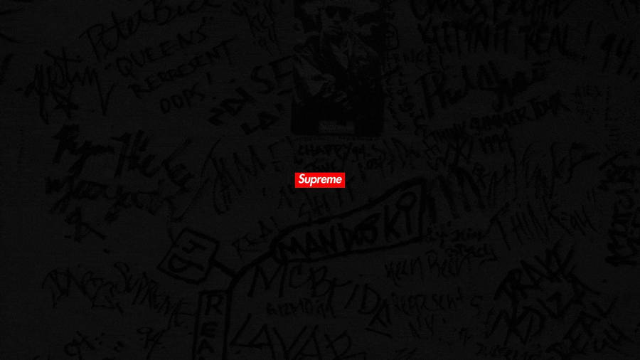 Tiny Logo Supreme Laptop Wallpaper