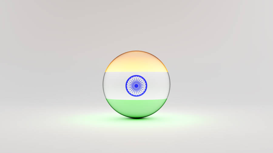 Tiranga Indian Flag Round Badge Wallpaper