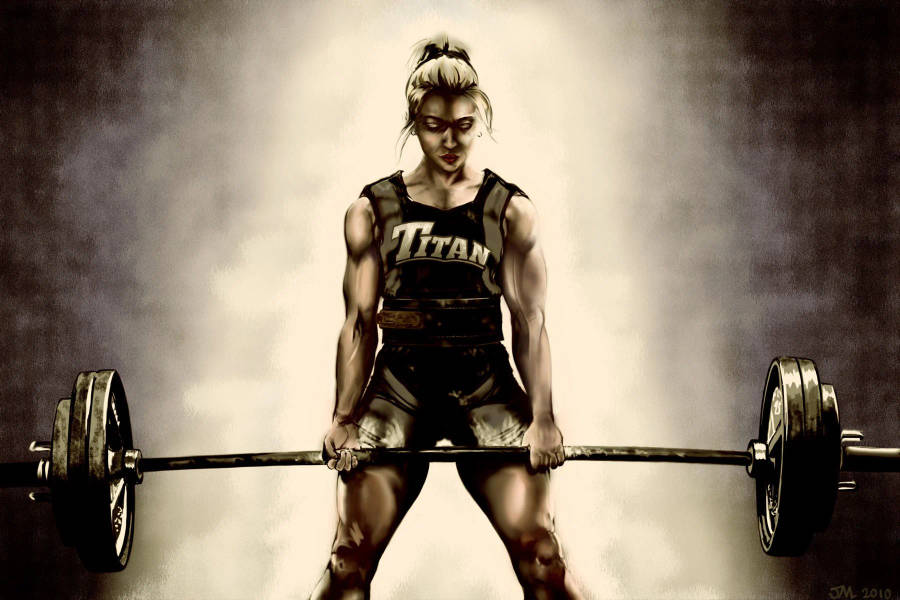 Titan Woman Weight Lifting Wallpaper