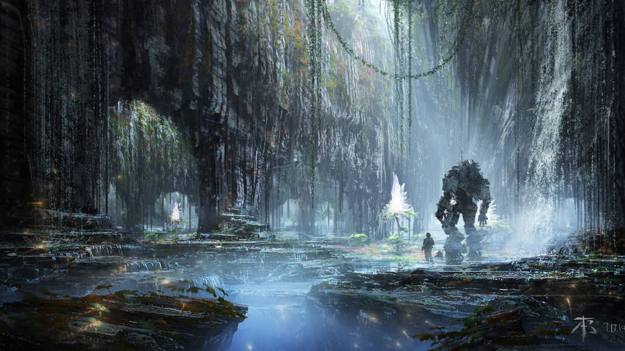 Titanfall Swamp Rocks Wallpaper