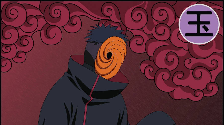 Tobi Naruto Red Aesthetic Red Clouds Wallpaper