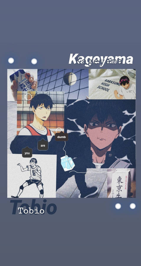 Tobio Kageyama Aesthetic Collage Wallpaper