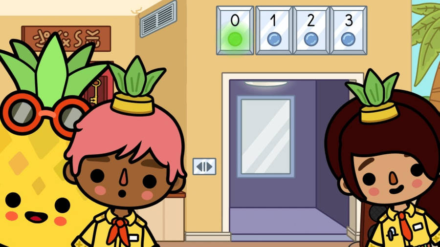 Toca Boca Elevator Girls Wallpaper