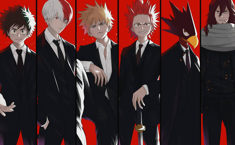 Todobakudeku Formal Black Uniform Wallpaper