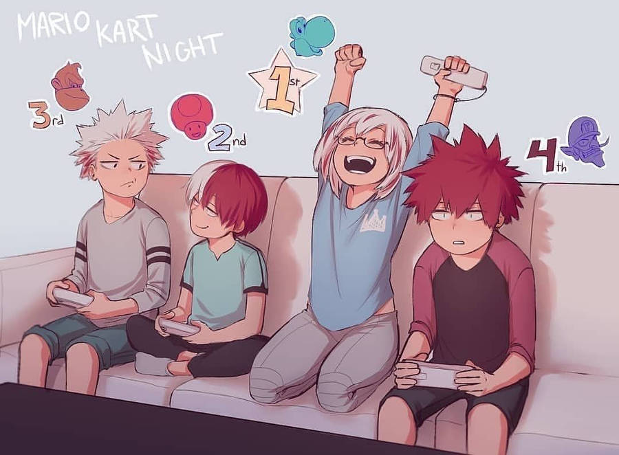 Todoroki Family Video Gaming Wallpaper