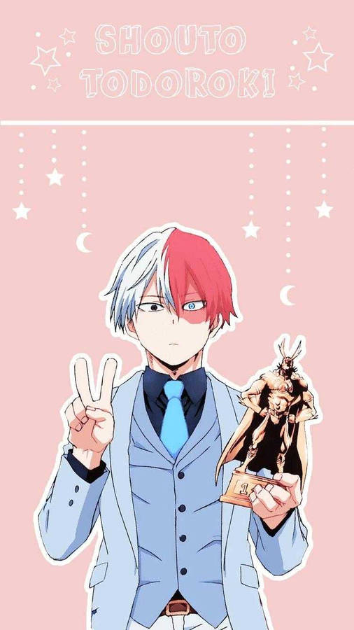 Todoroki Peace Sign Aesthetic My Hero Academia Wallpaper