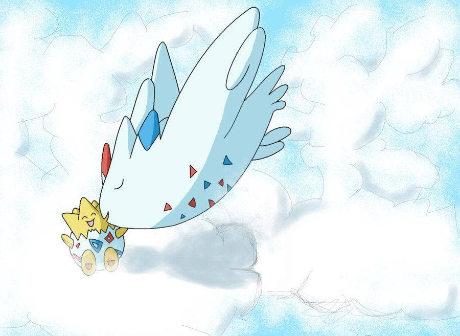 Togekiss Kisses Togepi Wallpaper