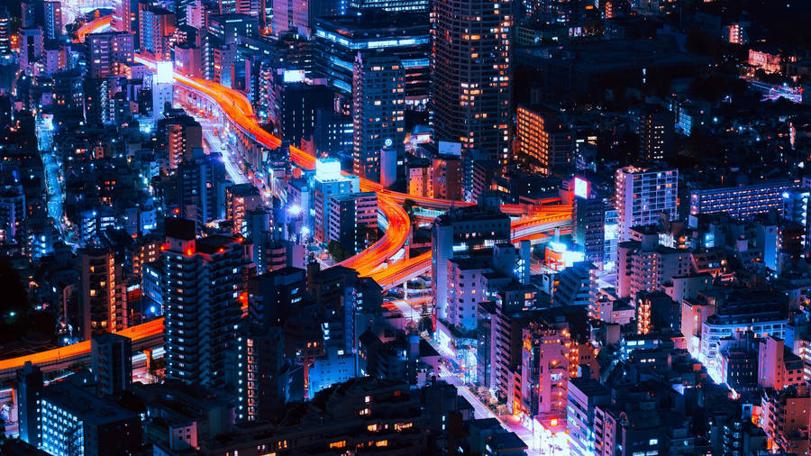 Tokyo Asian Neon Night Aesthetic Wallpaper