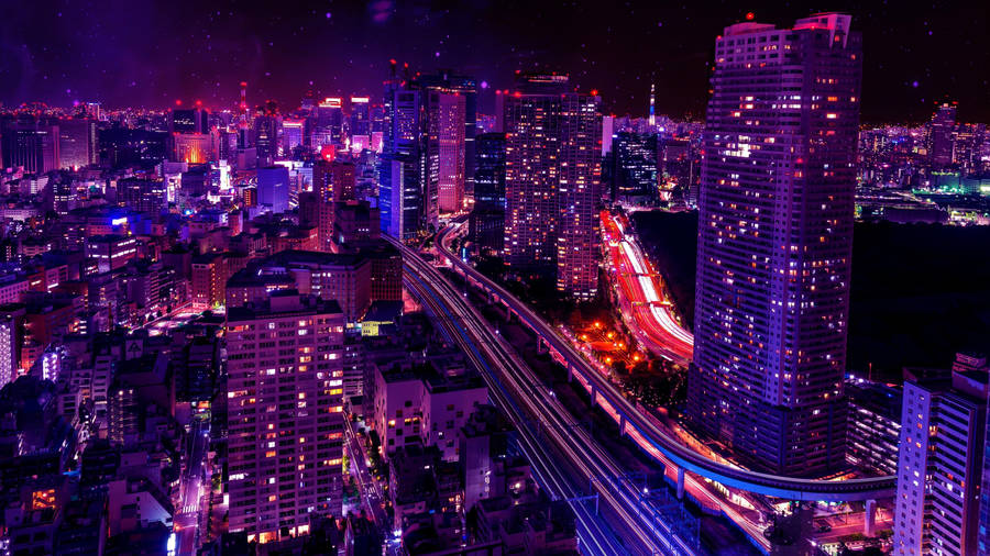 Tokyo City Lights Wallpaper