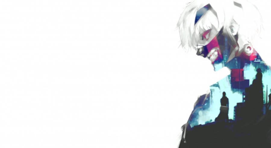 Tokyo Ghoul Aesthetic With Ken Silhouette Wallpaper