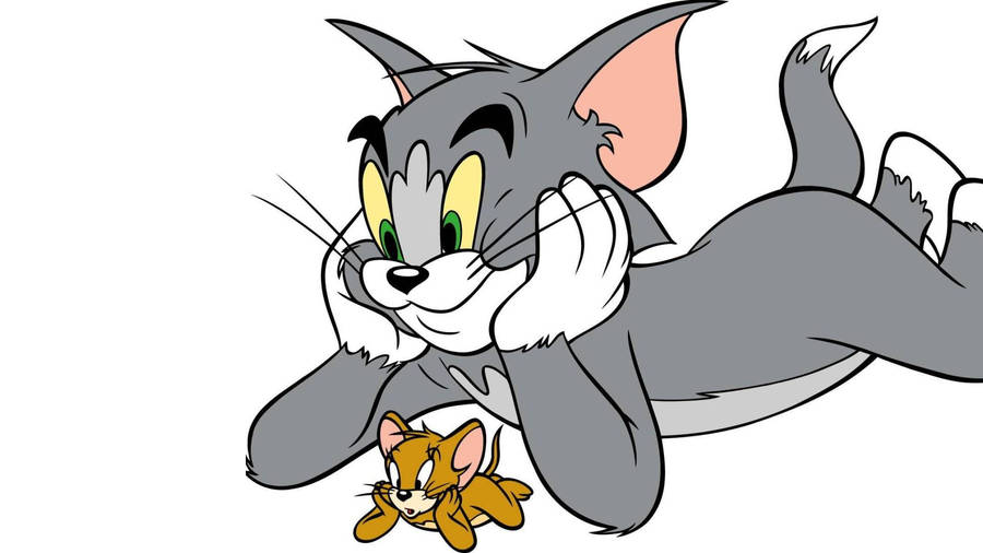 Tom And Jerry Iphone On Floor Wallpaper