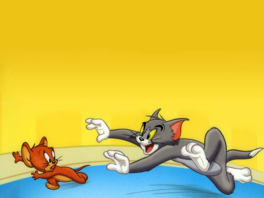 Tom And Jerry Iphone Yellow Walls Wallpaper