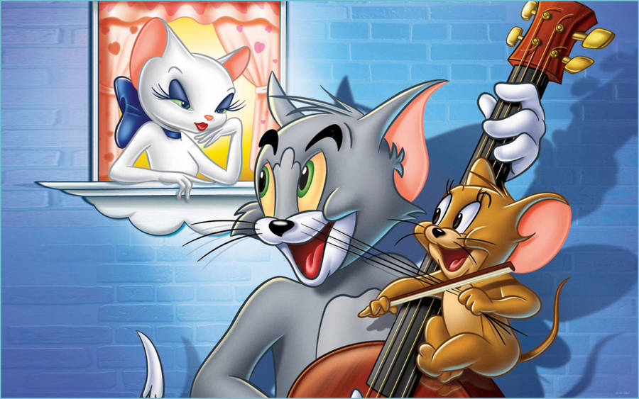 Tom And Jerry With Toodles Galore 4k Wallpaper