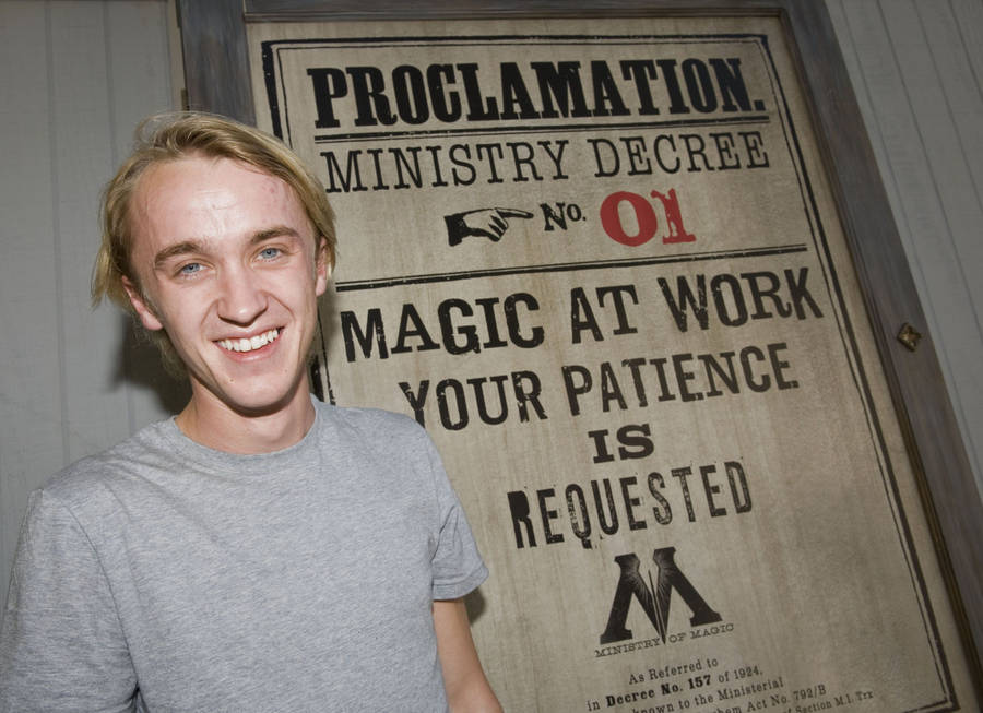 Tom Felton At Magic Ministry Wallpaper