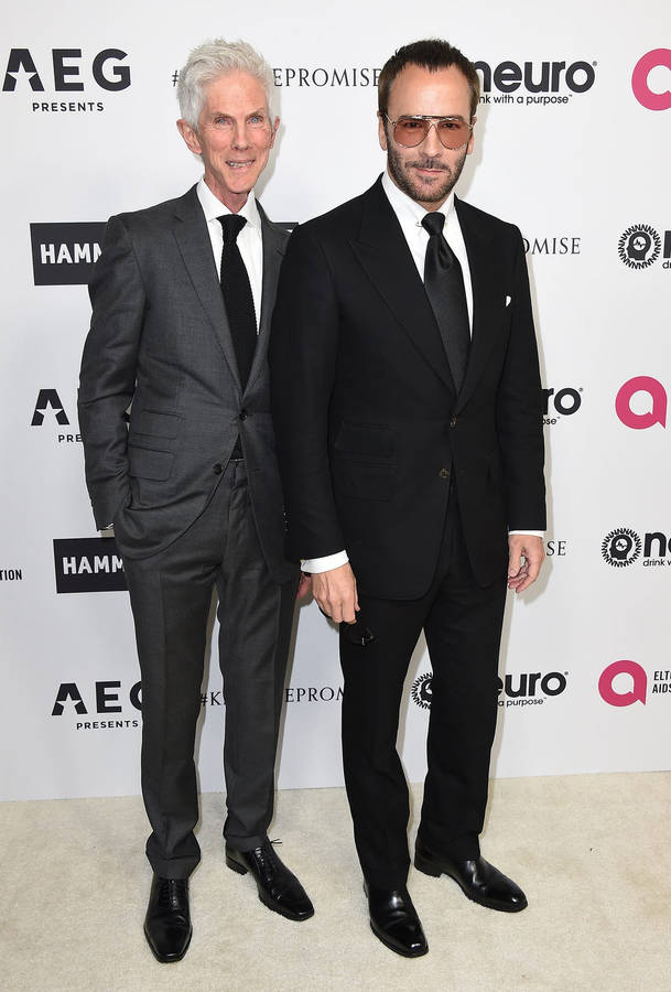 Tom Ford With Husband At Event Wallpaper