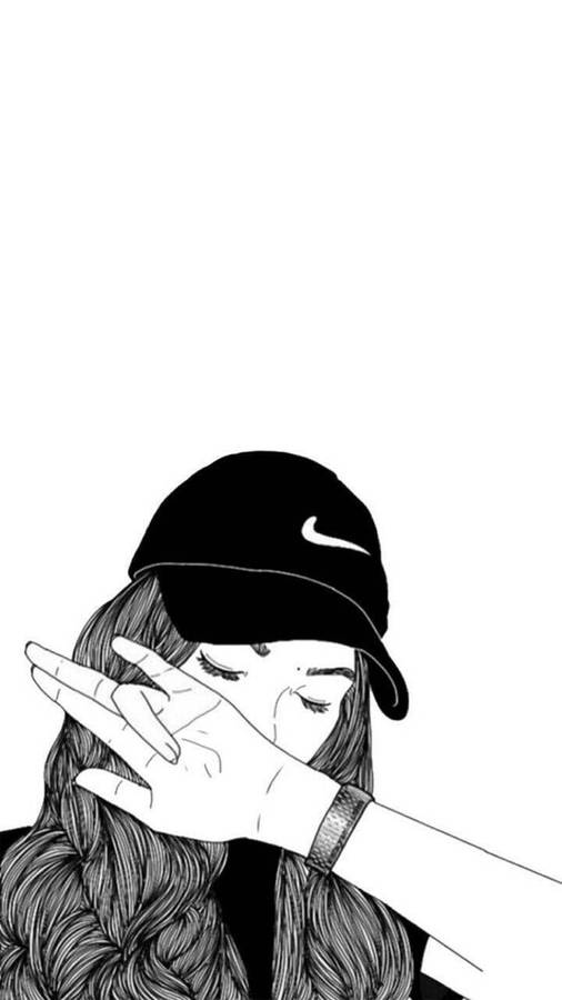 Tomboy Aesthetic Pencil Sketch Wallpaper