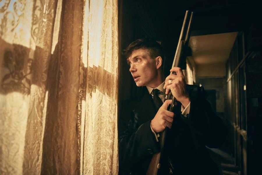 Tommy Shelby 4k Shotgun Wallpaper