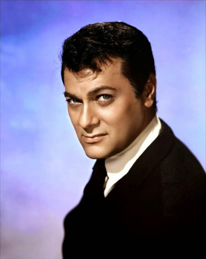 Tony Curtis On Purple Wallpaper