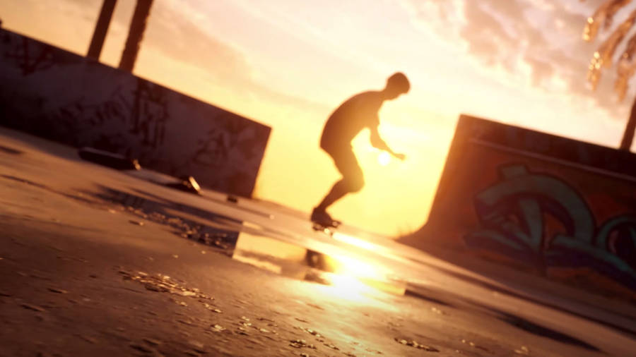 Tony Hawk Pro Skater Sunset Silhouette Wallpaper