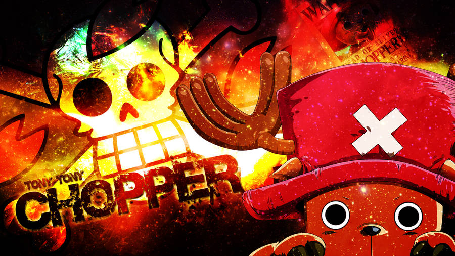 Tony Tony Chopper Red Themed Wallpaper