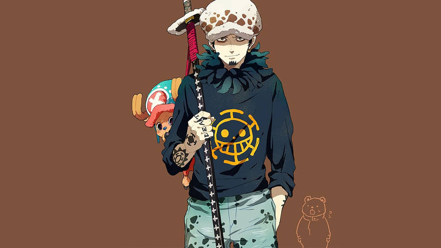 Tony Tony Chopper With Trafalgar Law Wallpaper