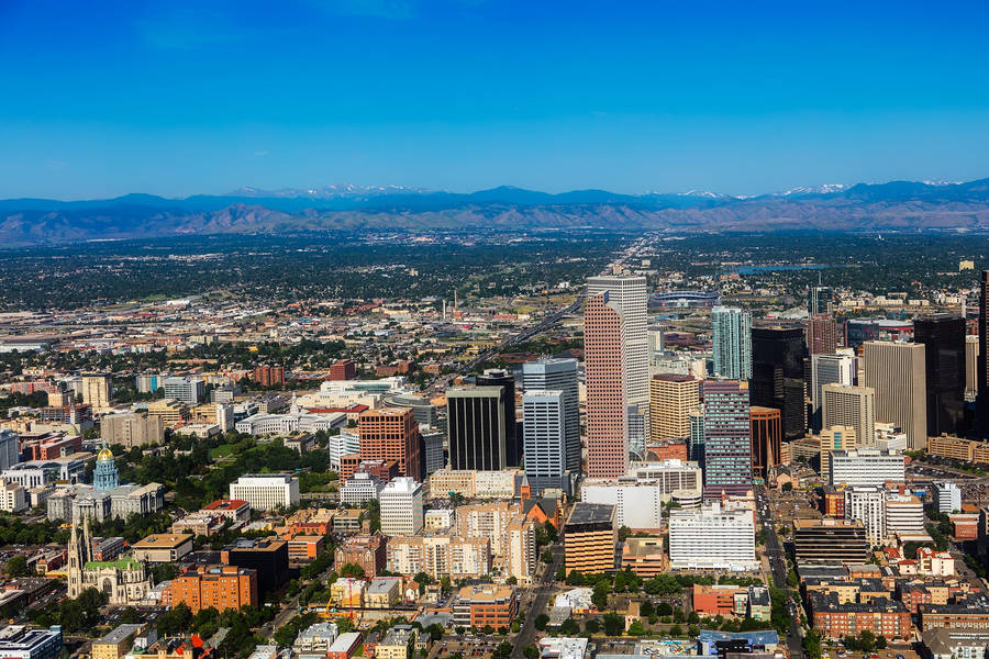 Top View Of Denver City Wallpaper