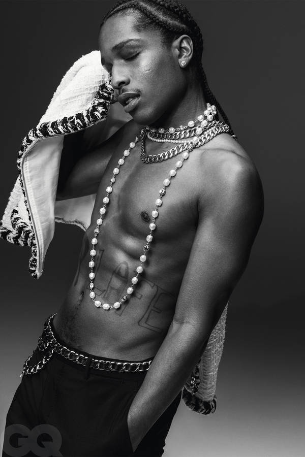 Topless Asap Rocky Wallpaper