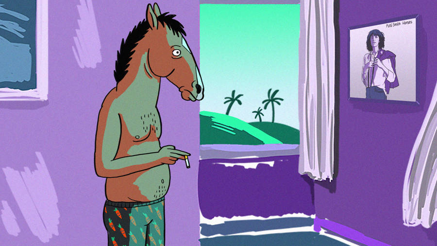 Topless Bojack Horseman Artwork Wallpaper