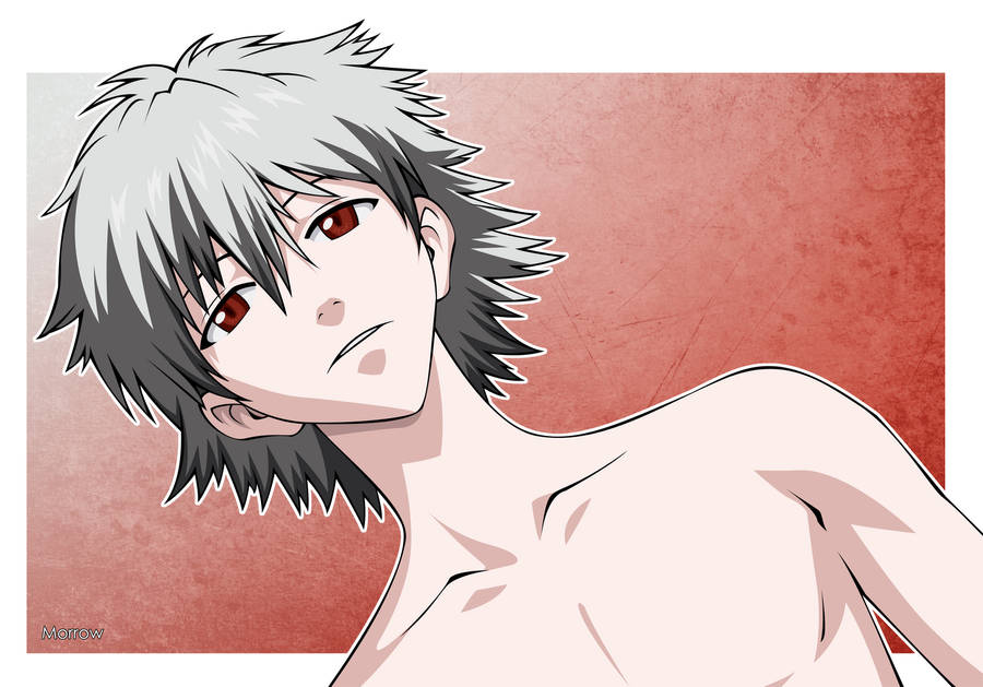 Topless Kaworu Nagisa Artwork Wallpaper