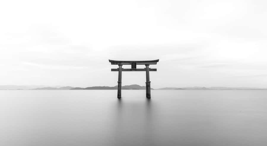 Torii Gate Serenity Waterfront Wallpaper