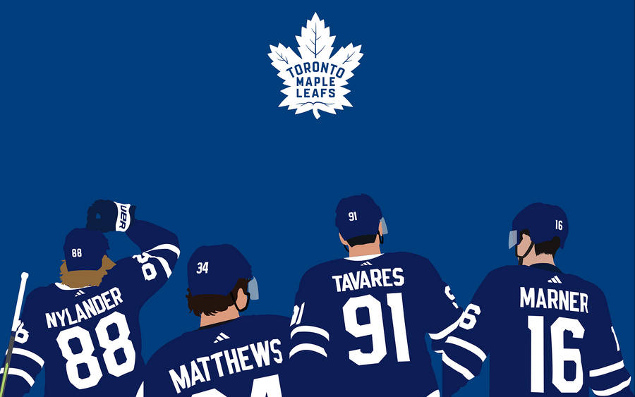 Toronto Maple Leafs Players Vector Art Wallpaper