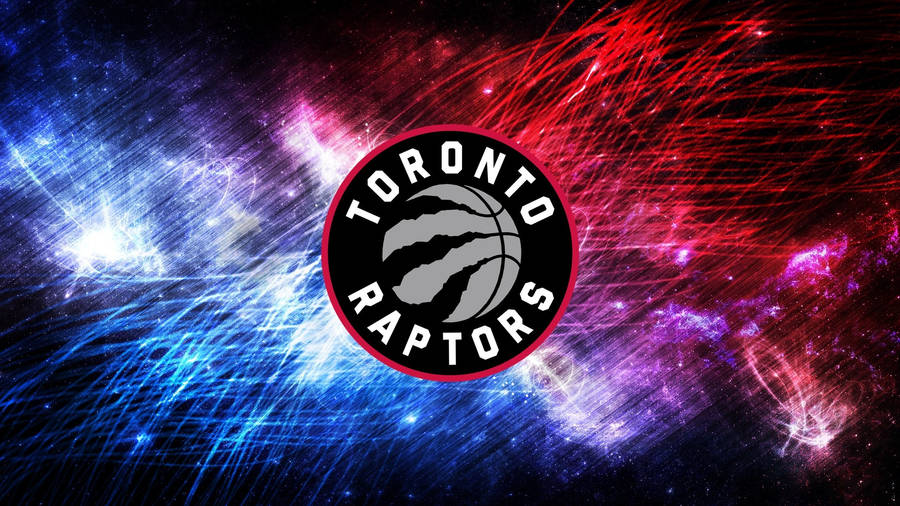 Toronto Raptors Logo With Neon Lights Wallpaper