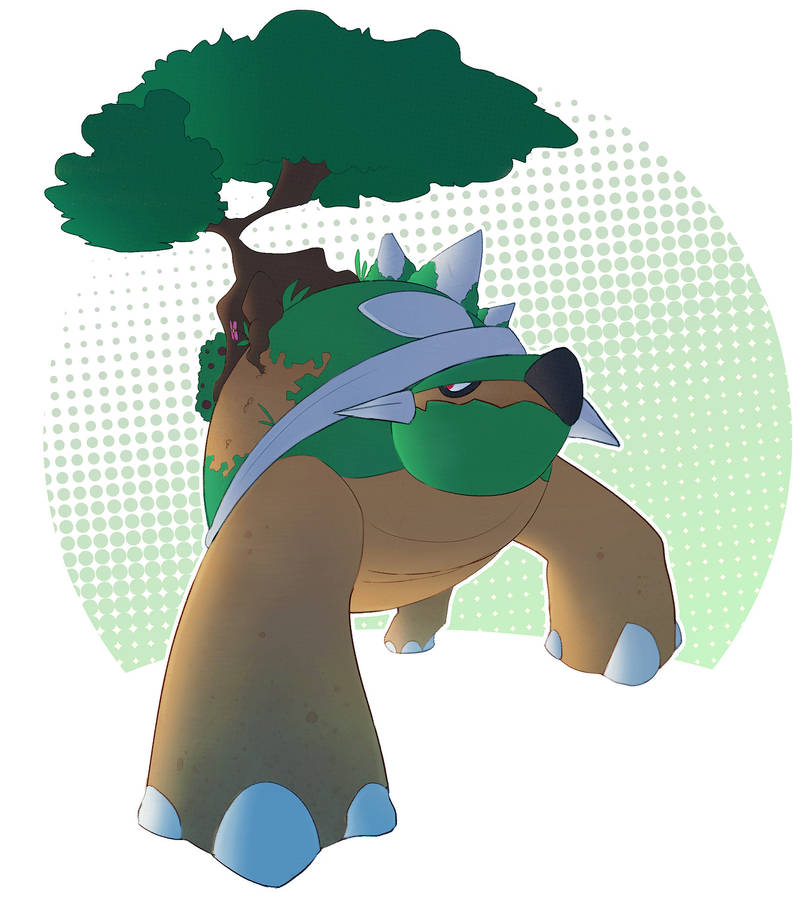 Torterra Walking Menacingly Wallpaper