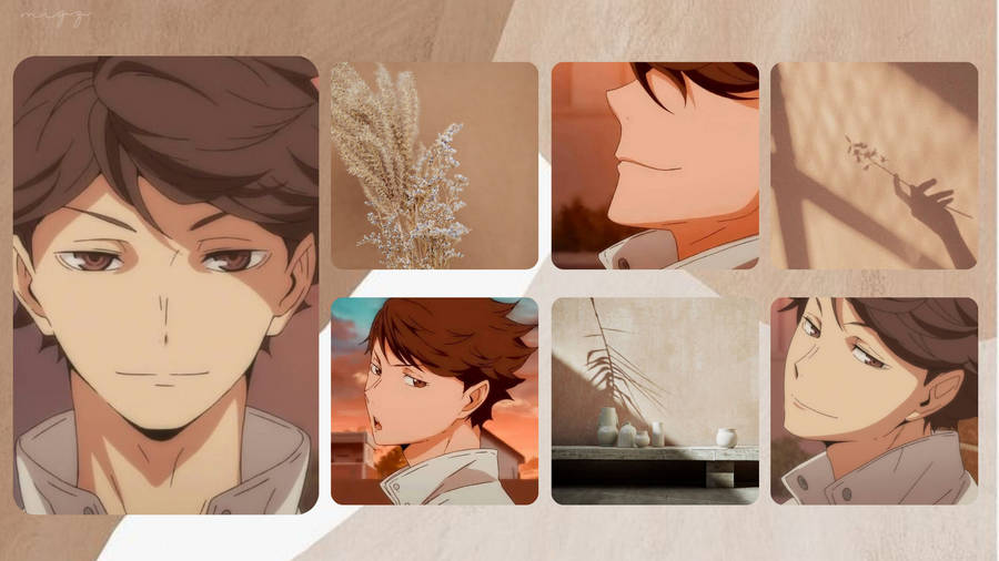 Toru Oikawa Brown Aesthetic Wallpaper