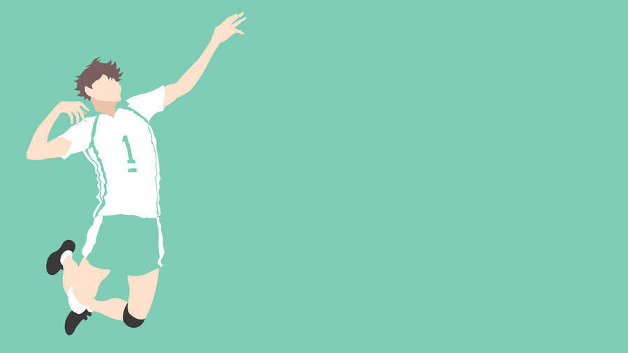 Toru Oikawa Jump Serve Digital Art Wallpaper