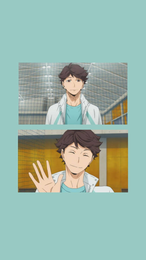 Toru Oikawa Simple Collage Wallpaper