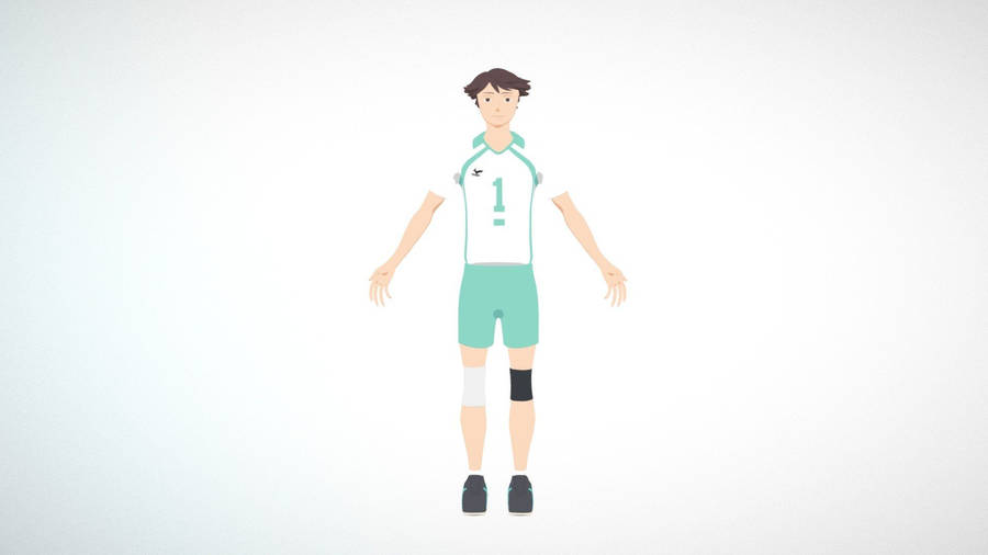 Toru Oikawa Simple Digital Art Wallpaper