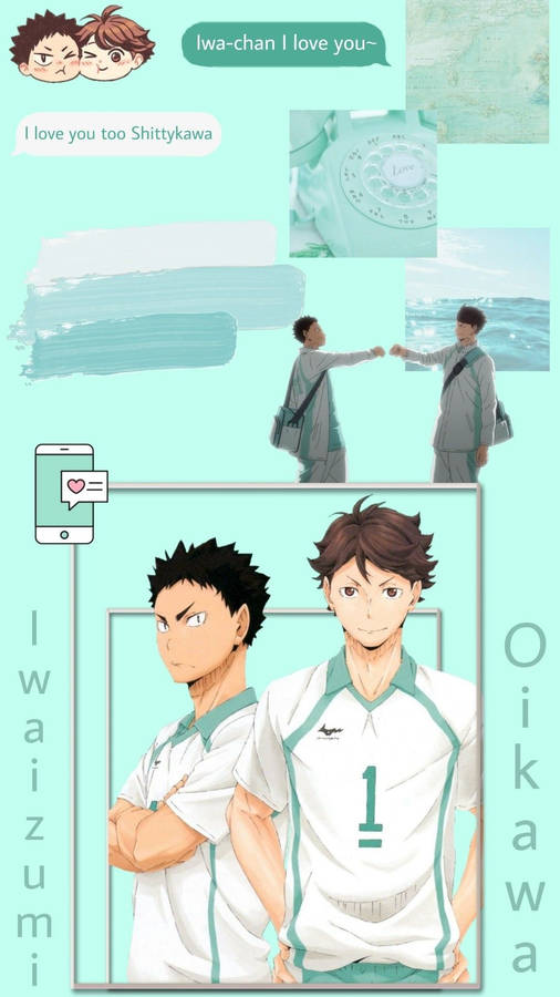 Toru Oikawa With Hajime Iwaizumi Wallpaper