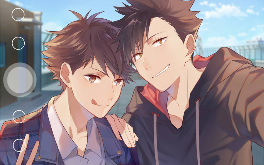 Toru Oikawa With Tetsuro Kuroo Wallpaper