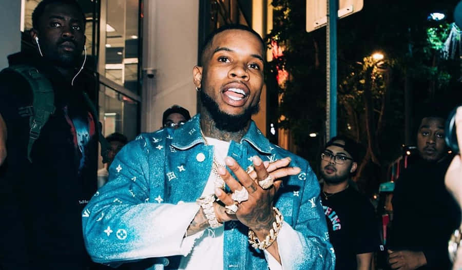 Tory Lanez Night Out Denim Jacket Wallpaper