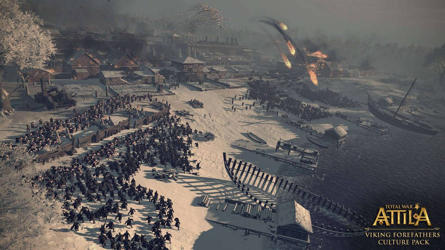 Total War Attila Battle In Beachfront Wallpaper