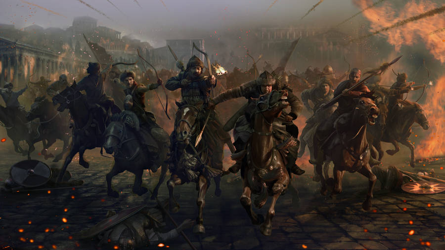 Total War Attila Charging Horsemen Wallpaper