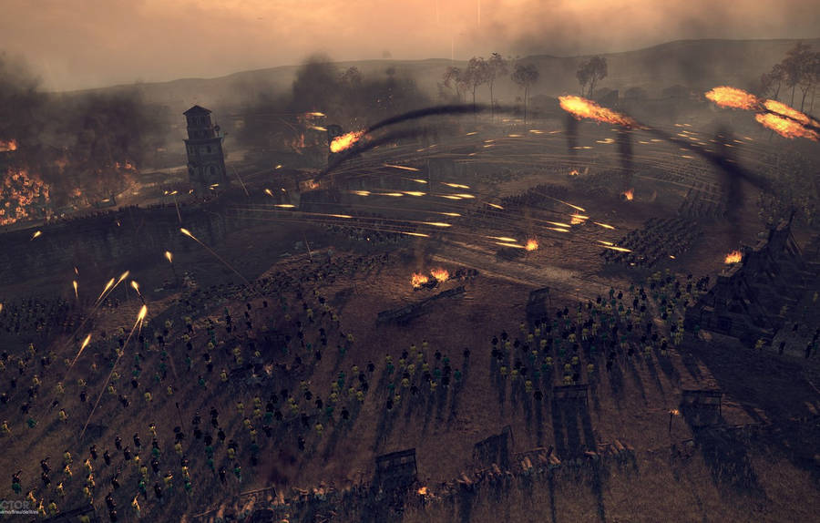 Total War Fiery Battle Wallpaper