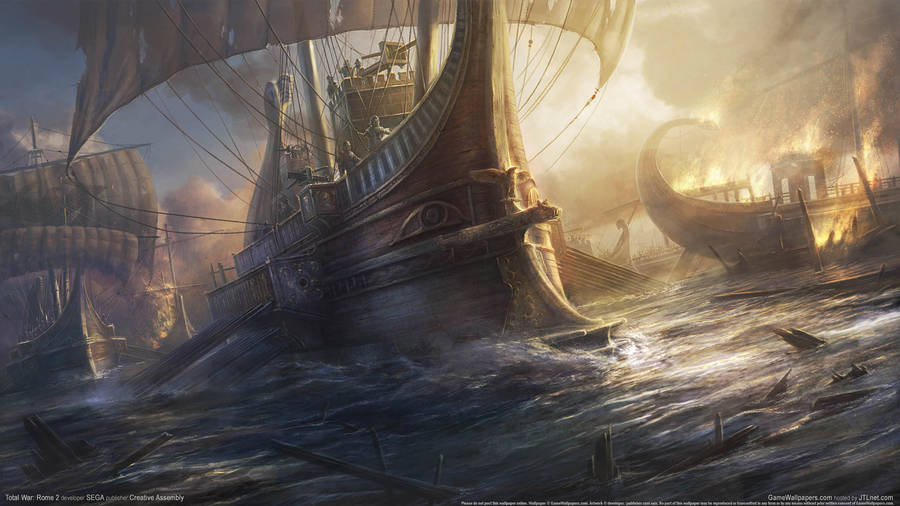 Total War Rome 2 Gigantic Warship Wallpaper