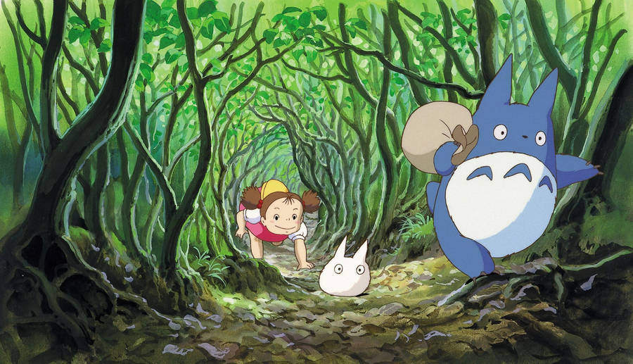 Totoro Mei Forest Tunnel Wallpaper