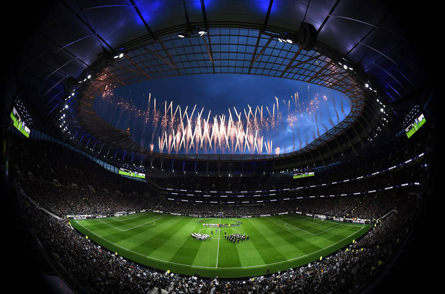 Tottenham Hotspurs Fc Stadium Field At Night Desktop Wallpaper