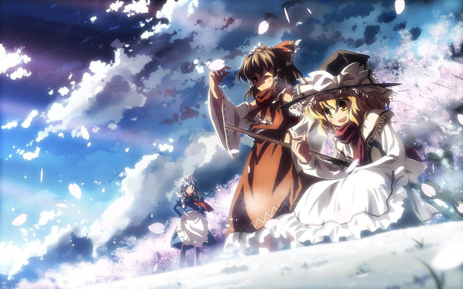 Touhou Project Anime Girls Poster Wallpaper