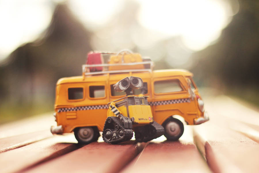 Toy Bus Of Wall E Wallpaper